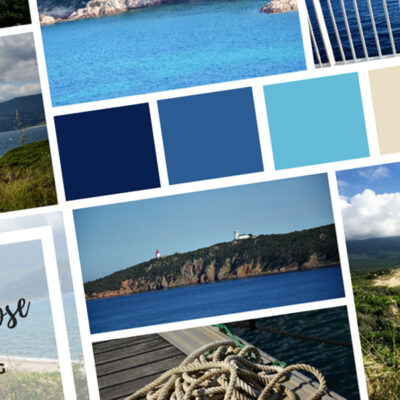 Moodboard de la Corse en mai côté Mer sur Swanee Rose Le Blog